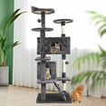 thumbnail image 7 of BestPet 54" Cat Tree Tower, Scratch Posts, Condo, Toys, Light Gray, 7 of 7