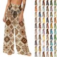 thumbnail image 1 of Pincandy Women See Through Sheer Mesh Pants Beach Swimsuit Bikini Bottom Cover up Party Club Elastic High Waist Wide Leg Pants, 1 of 7