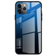 thumbnail image 1 of Funda trasera de vidrio templado degradado 9H para iPhone 11 Pro (azul negro), 1 of 6