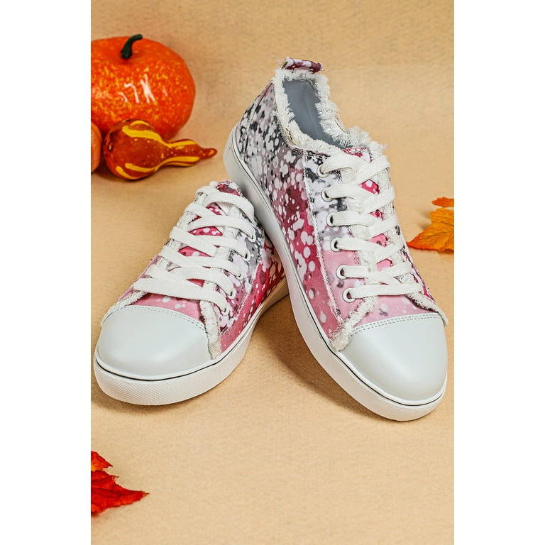 GCKG Women s Pink Ombre Leopard Print Casual Canvas Shoes US 4.5 35 Walmart