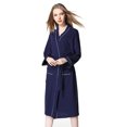 thumbnail image 2 of Nightgown Robe Soft Absorbent Lightweight Long Kimono Waffle Hotel/Spa Cotton Bathrobe, 2 of 9