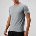 thumbnail image 3 of Men's Short Sleeve UPF 50+ Cooling T-Shirt Quick Dry Workout Athletic Running Swim Tops Tee Rash Guard Performance Shirts Big and Tall Size M-4XL Gray, 3 of 7