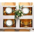 thumbnail image 3 of Placemats Set of 4,Fall Tree,Washable Burlap Woven Heat Resistant Placemat for Dinning Table,Farmhouse,Outdoor,18X12 Inch, 3 of 5