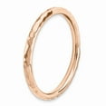 thumbnail image 3 of 925 Sterling Silver Stackable Expressions Pink-plated Hammered Ring Size: 5; for Adults and Teens; for Women and Men, 3 of 5