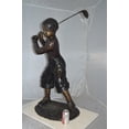 thumbnail image 6 of Nifao Young Boy Plays Golf Bronze Statue – Home Office Decor Sculpture, 19"L x 21"W x 45"H, 6 of 11