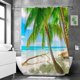 thumbnail image 4 of (180x180 Cm) Rideau De Douche 3d Bleu Ocan Rsistant La Moisissure Motif Paysage Ocan Tropical Rideau De Douche Tissu Impermable Sable Beige Ridea, 4 of 4