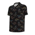 thumbnail image 4 of Wukai Neon Dinosaur Men’s Polo Shirts,Quick-Dry Athletic Shirt,Classic Fit Shirts-XX-Large, 4 of 8