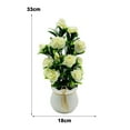 thumbnail image 6 of opvise Simulated Plant Bonsai Potted Flower Artificial Green Plant Landscaping Scene Layout Decoration Creative Office Desktop Plastic Succulent Ornaments Home Decor Dark Red, 6 of 8