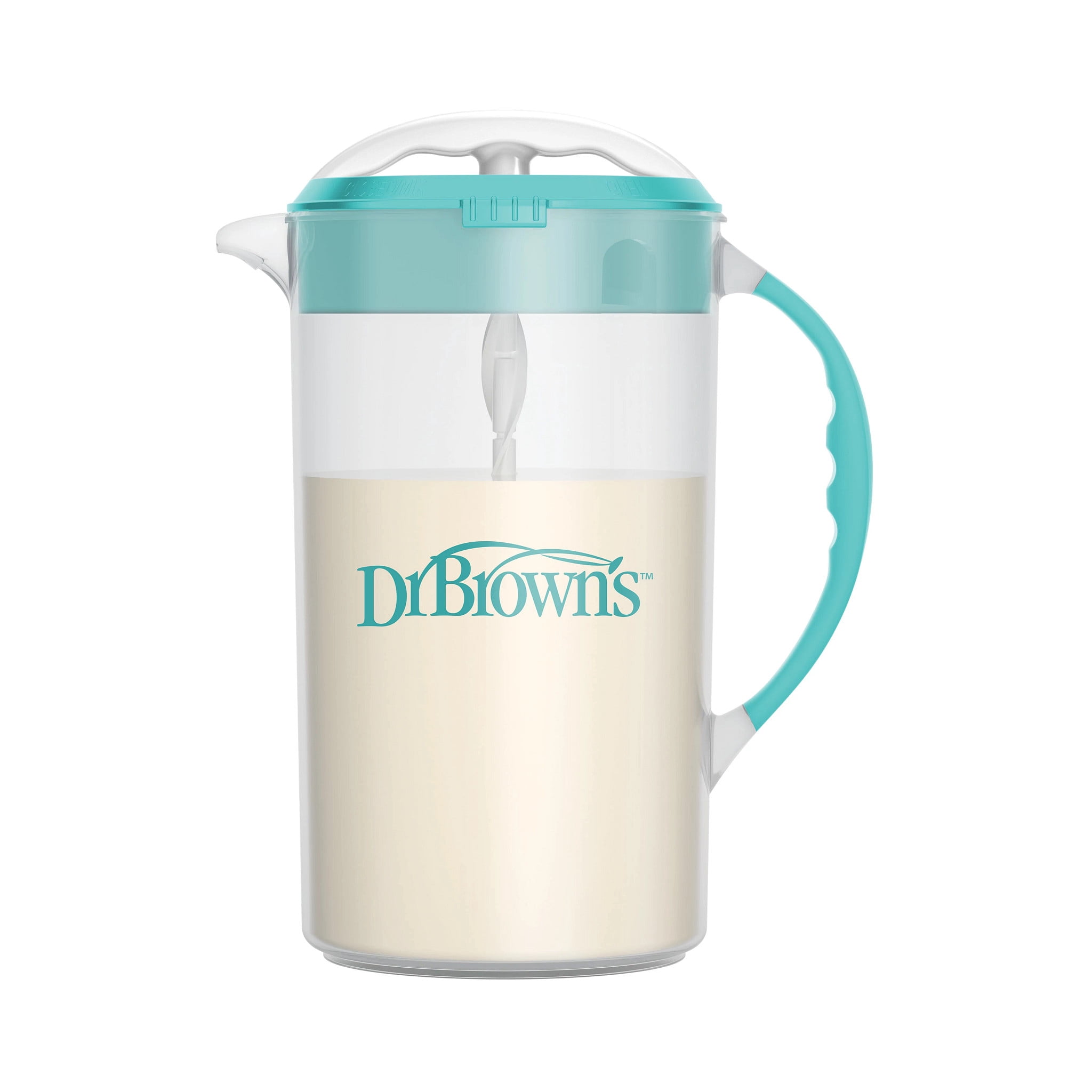 Dr. Brown's Baby Formula Mixing Pitcher with Adjustable Stopper / No Drip Spout, Teal, 36oz, 1-Pack