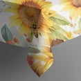 thumbnail image 5 of White Butterfly Bee Sunflower Pattern Square Tablecloth,Waterproof Square Table Cover,Wipeable Spillproof Washable Table Cover for Home Kitchen Party Decor 42"X42"(107x107cm), 5 of 6