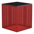 thumbnail image 4 of Furniture of America Emree Glass Top Side Table, Red, 4 of 5