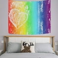thumbnail image 3 of GZHJMY Tapestry Rainbow Watercolor Heart Tapestry Wall Hanging Decorative Wall&nbsp;Blanket&nbsp;Bedding Tapestry for Bedroom Living Room Dorm 80"x60" Gift Decor, 3 of 7