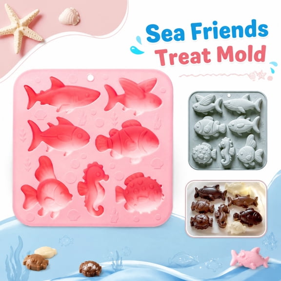 Flexible Baking Mold for Cake and Handmade-Soap Making Versatile Kitchen Tool Decorating for DIY Desserts Chocolate Jelly and Creative Resin Projects, Blue