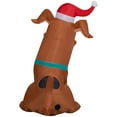 Airblown Inflatables 5 Foot Christmas Puppy SCOOB with Peppermint Bone