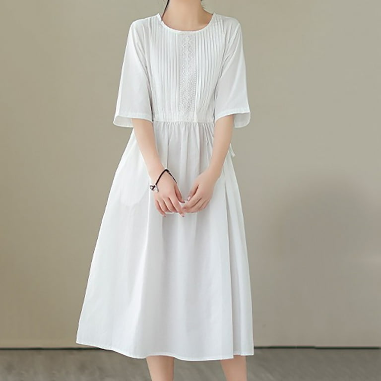 summer mini dress white Sassy Shortcake Morning Light Dress