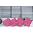 thumbnail image 2 of Ambesonne Geometric Throw Pillow Cover 4 Pack, Modern Feminine Rounds, 16", Raspberry Pink, 2 of 7