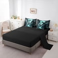 thumbnail image 3 of Homewish Magic Dragon 7pcs Queen Bedding,Moon Print Bedding Comforter Set Queen,Green,Black Reversible, 3 of 8