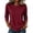 Deep Red #001, variant on 3/4 length Sleeve Shirts for Women,Soft Stretchy Wrinkle-Free Tops,Casual Crew Neck T Shirt for Work Daily Fall, S