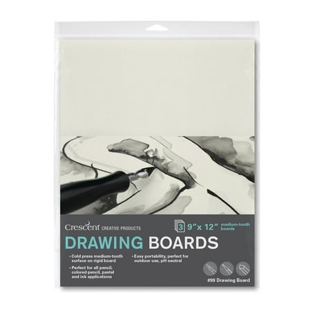 UPC: 0093924194498 | Crescent Cold-Press Drawing Board  9  x 12   3/Pkg.