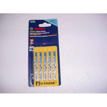 FABLE- Bosch U118G 5-Piece 2-3/4 In. 36 Tpi Basic For Metal U-Shank Jig Saw Blades