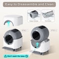 thumbnail image 4 of Automatic Litter Box, Self Cleaning Litter Box, 90L Large Capacity with Safety Sensor & APP Control, Odor Control, for Multiple Cats, with 3 Rolls Garbage Bags, 4 of 10