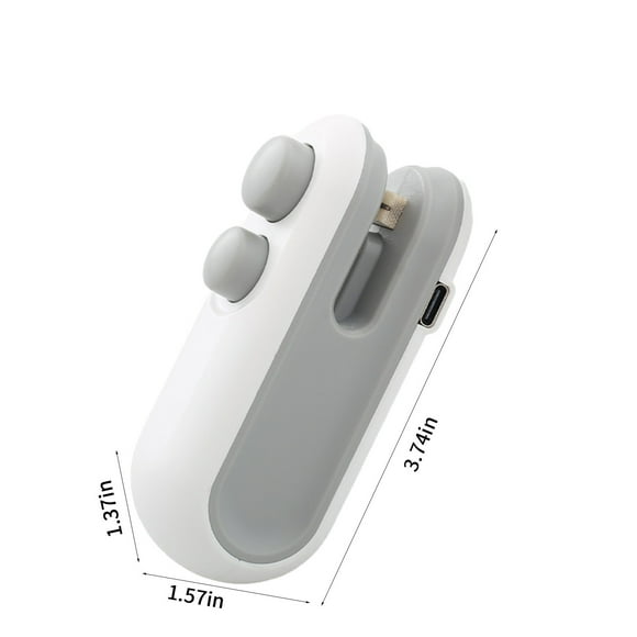 Vacuum Sealer Machine,2 in 1 Mini Bag Sealer Usb Rechargeable Chip Bag Sealer Heat Portable Handheld Vacuum Food Sealer Bag Sealing Machine for Snacks Chips Fresh Storage 3.7X1.