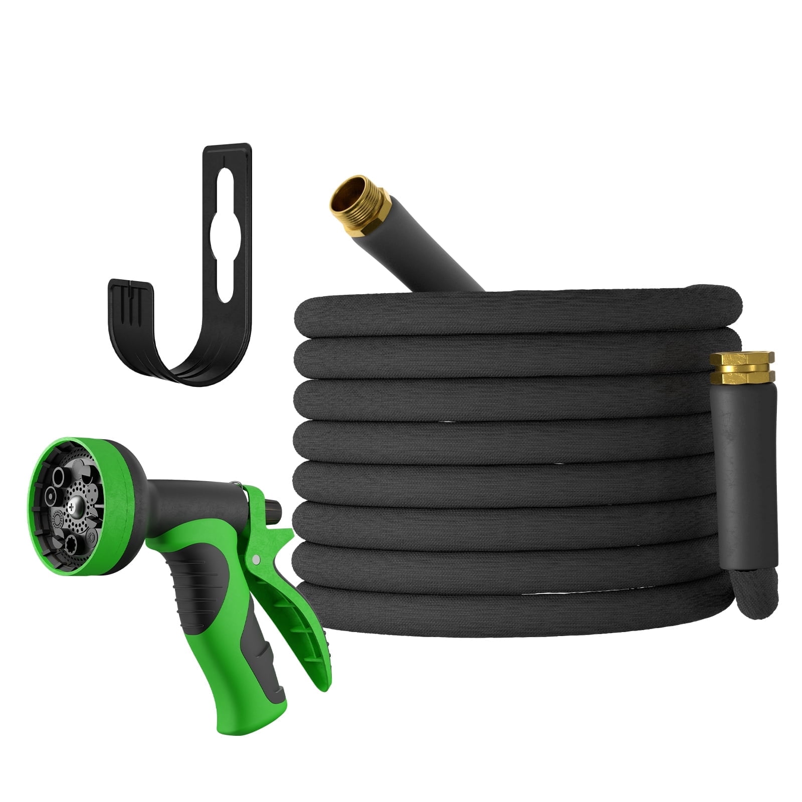 Garden Hose 25ft with 10 Patterns Nozzle, lightweight Durable, kink-resistant, Fabric
