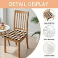 thumbnail image 2 of Fall Pumpkins and Leaves Buffalo Plaid Seat Covers for Dining Room Chairs Set Of 4,Stretch Printed Washable Chair Seat Cover with Elastic Ties and Button,Removable Waterproof Couch Cushion Covers, 2 of 6