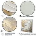 thumbnail image 3 of Designart "Vortex Of Gold And White Soft Waves III" Abstract Spirals Wall Art Living Room, 3 of 7