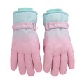 thumbnail image 1 of Sunjoy Tech 1 Pair Women Ski Gloves Gradient Color Windproof Plush Lining Touch Screen Anti Skid Winter Gloves for Snowboard Cycling Climbing, 1 of 4