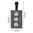 thumbnail image 4 of Luggage Tags for Suitcases, Keep Life Simple Daisy Flower Leather Bag Luggage Tags ID Label Tags Privacy Protection Travel Bag Labels, 4 of 6