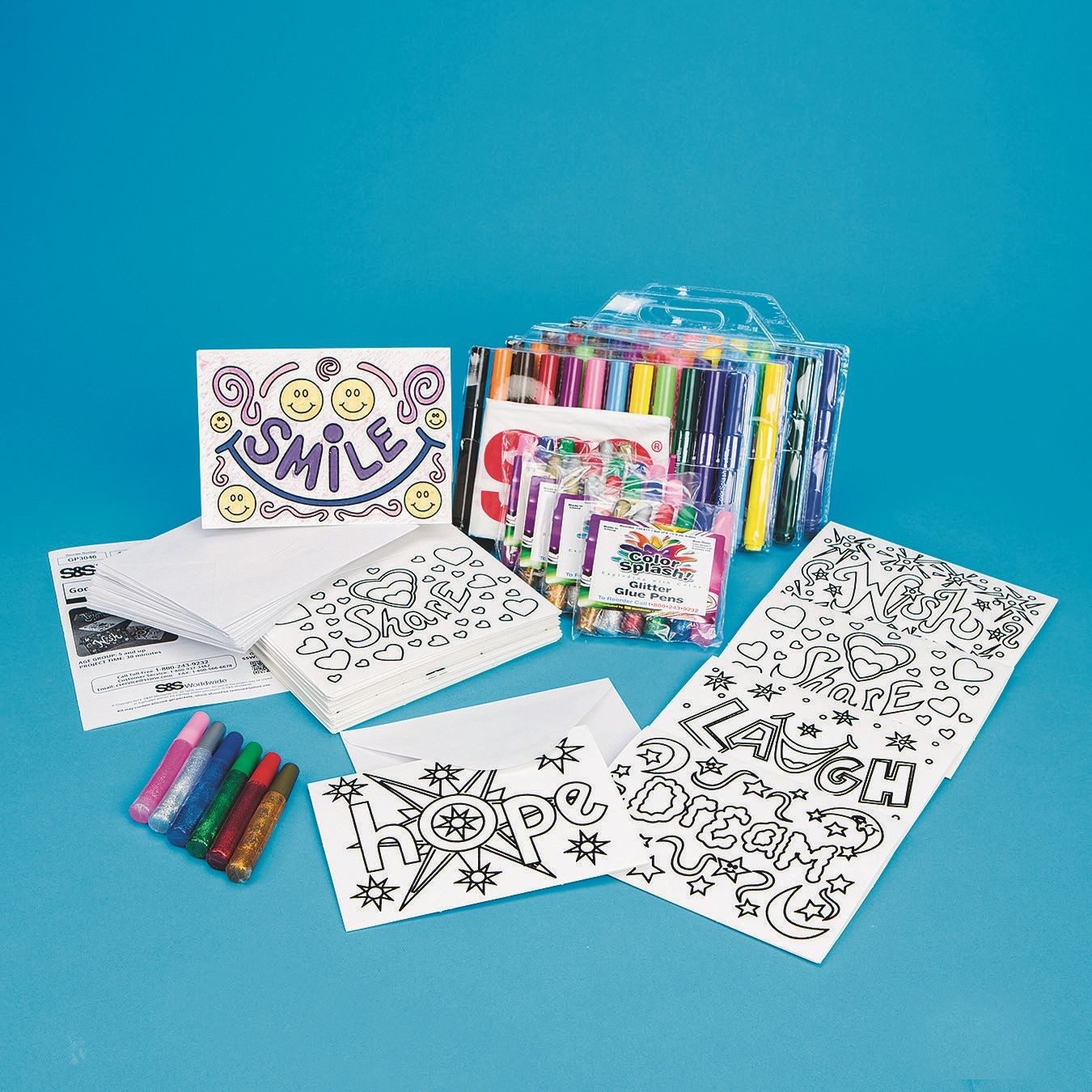 Good Vibes Velvet Art Cards Craft Kit (Pack of 48)