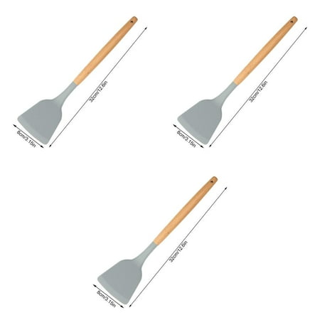 

3pcs Silicone Kitchen Cooking Utensil Heat Resistant Spatula Spoons Whisk Brush Nonstick Cookware Brush