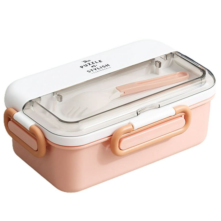 1pc 900ml Portable 304 Stainless Steel Lunch Box With Cutlery And Bag,  Travel Soup Bowl With Lid For Adults And Students