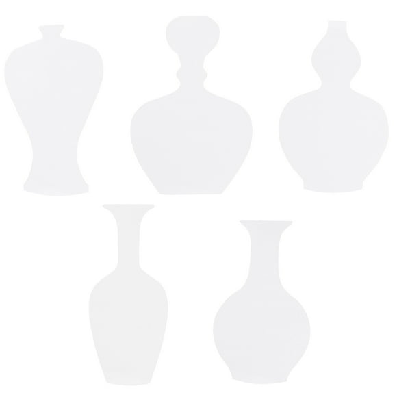 Miangastore Paper Vase Stencils 15Pack 8.7x5.9x0.08In for Creative Design White
