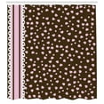 thumbnail image 3 of Ambesonne Chocolate Shower Curtain, Romatinc Heart Motif, 69"Wx84"L, Pale Pink Brown White, 3 of 3