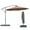 Coffee, variant on Outsunny 9.6ft Garden Parasol Sun Shade Banana Umbrella Cantilever Navy Blue
