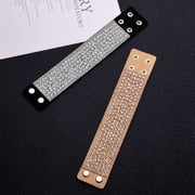 Nvzi -b Bracelets for Women Trendy Boho for Women Rhinestone Bangle Bracelets for Women Boho Leather Wrap Bracelets for Women Valentines Day s for Women-White