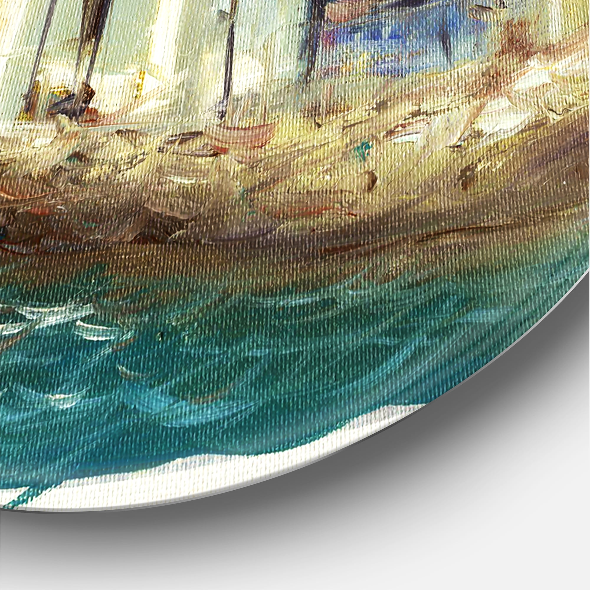 Impression Old Houses On The Island of Mykonos Greece 11 in x 11 in Painting Art Prints, by Designart