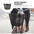 thumbnail image 2 of PBPBOX Black Metal Detachable Bike Basket Rear Handlebar Basket with Strong Load Bearing Capacity, 2 of 5