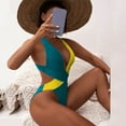 thumbnail image 4 of Sngxgn Women Swimsuit Tummy Control Bathing Suits(Yellow,L), 4 of 8