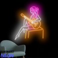 thumbnail image 2 of Handmadetneonsign Girl Playing Guitar Neon Sign, Guitar Music Led Light, Musical Wall Art Decor 94302, 2 of 5