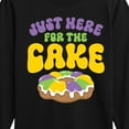 thumbnail image 3 of Instant Message - Mardi Gras Here For The Cake - Toddler & Youth Long Sleeve Graphic T-Shirt, 3 of 6