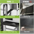 thumbnail image 3 of Aivituvin Rabbit Hutch Indoor Rabbit Cage with Wheels Outdoor Bunny House 2 Story Guinea Pig Cage with Leakproof Tarp Roof Black, 3 of 7