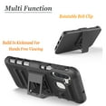 thumbnail image 4 of Samsung Galaxy A11 Phone Case, Dual Layers [Combo Holster] And Built-In Kickstand Hybird Shockproof (Black), 4 of 4