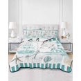 thumbnail image 3 of Turquoise Ocean Twin Size Down Alternative Comforter, Lightweight Comforter Quilt Bedding Set with Pillow Shams Coastal Nautical Lighthouse Starfish All Seasons Bed Comforter Duvet Insert 68"x86", 3 of 7