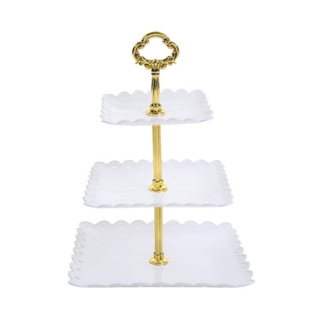 

SUNSIOM 3 -Tier Cupcake Stand Cake Stand Tower Tray with Stand Holder Dessert Cookie Display Stand for Party Wedding