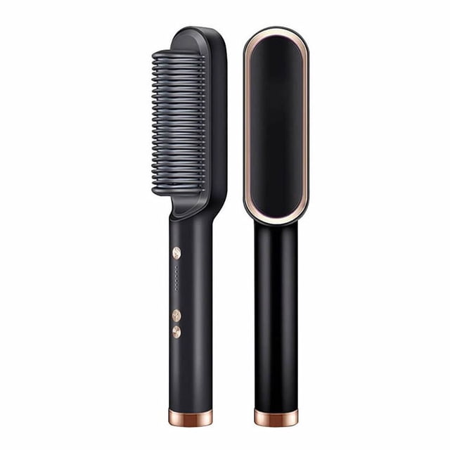 Unisex alisador cepillo rizador de pelo cepillo eléctrico calor peine alisador Negro ARSFRIC HWR SMART CUTE 99