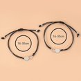 thumbnail image 4 of Dww-2 Pcs Bracelets de Promesse Rose Bracelets pour Femmes Filles Bracelet Fait Main Réglable, 4 of 5