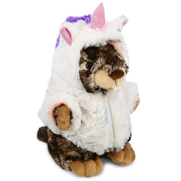 DolliBu Standing Marmot Unicorn Plush Stuffed Animal Toy - Super Soft Squirrel Unicorn Dress Up with Removable Unicorn Plush Outfit, Cute Fantasy Gift - 8.5 Inches